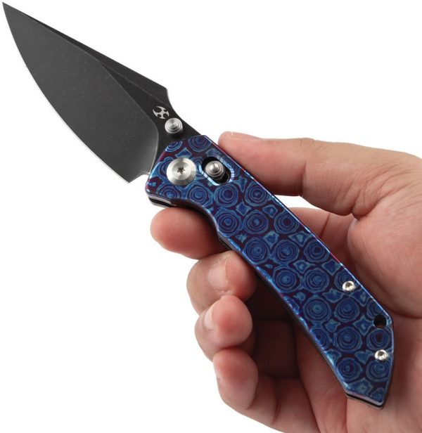 Kansept Fenrir Crossbar Lock Timascus Wharncliffe
