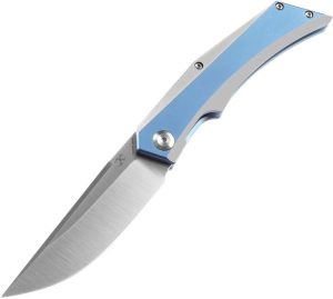 Kansept Naska Framelock Drop Point CPM S35VN Blue
