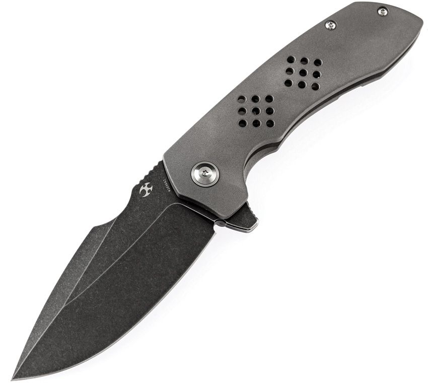 Kansept Entity Framelock 3.5" Black Stonewash CPM S35VN Folding Knife