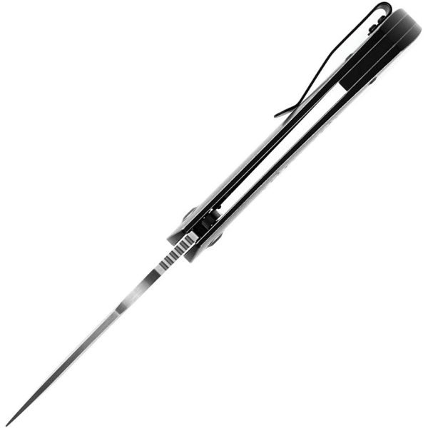 Kansept Entity Framelock Damascus Black Titanium