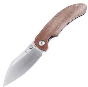 Kansept Nesstreet Linerlock Brown Canvas Micarta