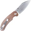 Kansept Nesstreet Linerlock Brown Canvas Micarta
