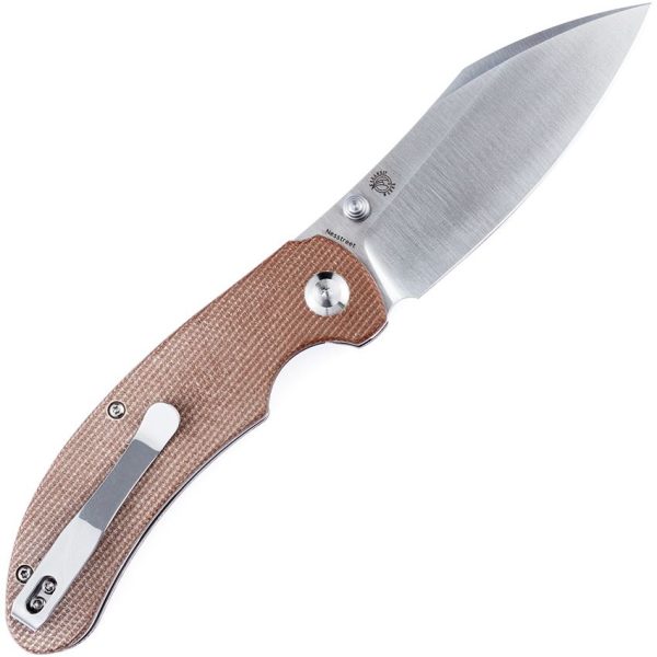 Kansept Nesstreet Linerlock Brown Canvas Micarta