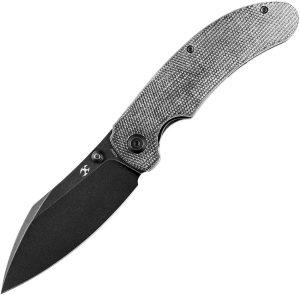 Kansept Nesstreet Linerlock Black Canvas Micarta