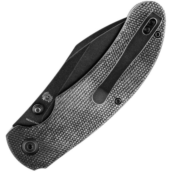 Kansept Nesstreet Linerlock Black Canvas Micarta