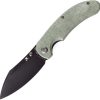Kansept Nesstreet Linerlock Green Canvas Micarta