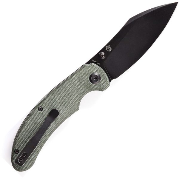 Kansept Nesstreet Linerlock Green Canvas Micarta