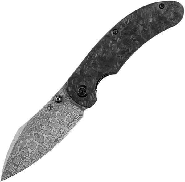 Kansept Nesstreet Linerlock Damascus Carbon Fiber