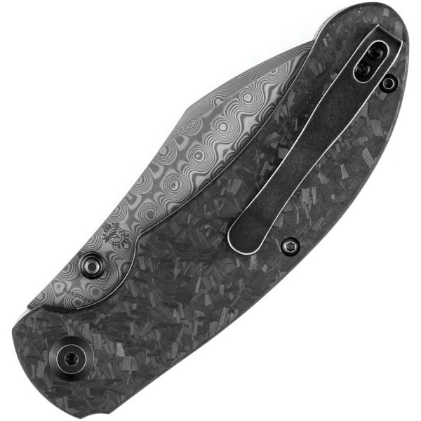Kansept Nesstreet Linerlock Damascus Carbon Fiber