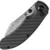 Kansept Nesstreet Button Lock Damascus Carbon Fiber