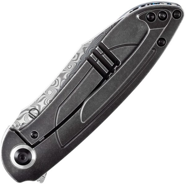 Kansept Prometheus Framelock Damascus Sheepsfoot