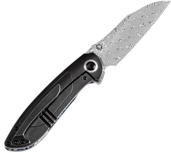 Kansept Prometheus Framelock Damascus Sheepsfoot