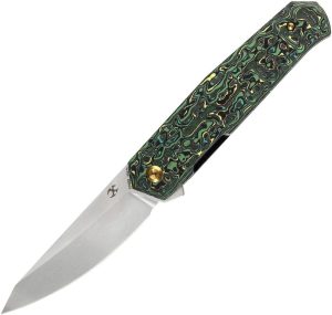 Kansept Integra Framelock S35VN Green Carbon Fiber