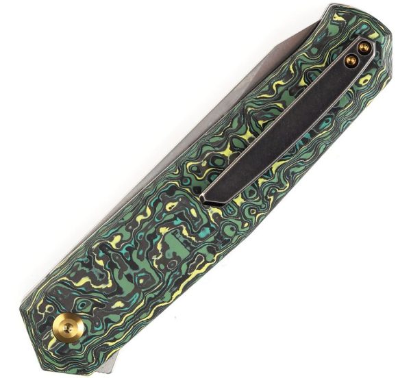 Kansept Integra Framelock S35VN Green Carbon Fiber