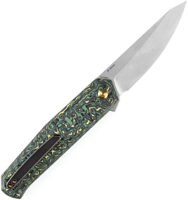 Kansept Integra Framelock S35VN Green Carbon Fiber
