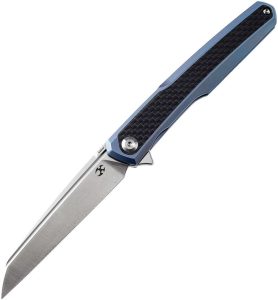 Kansept Arcus Framelock S35VN Blue Carbon Inlay