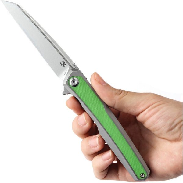 Kansept Arcus Framelock S35VN Green G10 Inlay