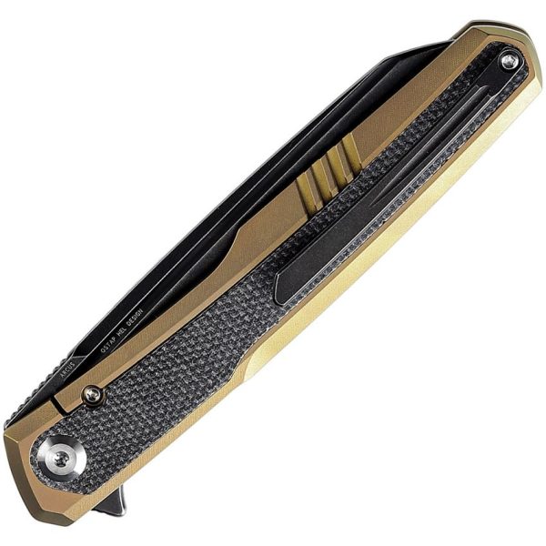 Kansept Arcus Gold Titanium Wharncliffe CPM S35VN