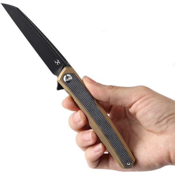 Kansept Arcus Gold Titanium Wharncliffe CPM S35VN