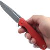 Kansept Qilin Linerlock Damascus Red G10