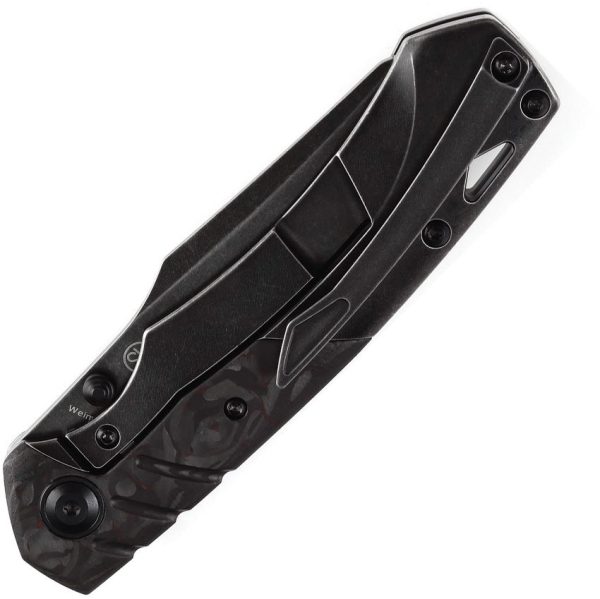 Kansept Weim Framelock Black/Red Stonewash