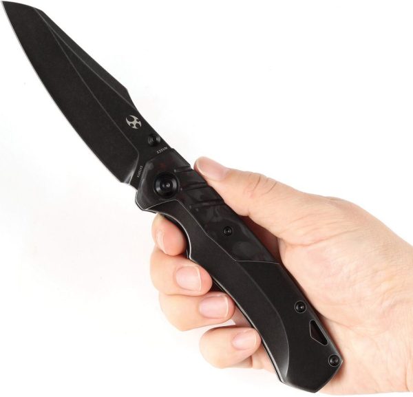 Kansept Weim Framelock Black/Red Stonewash