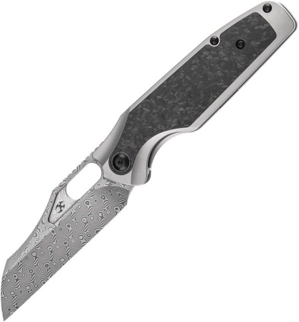 Kansept Tuckamore Framelock Damascus Carbon