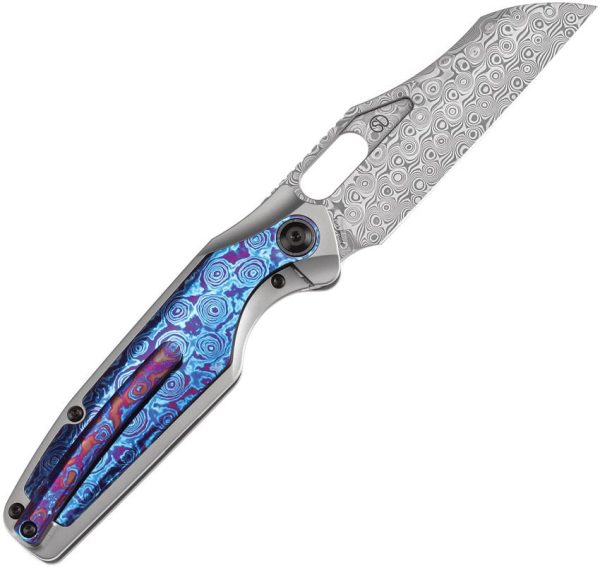 Kansept Tuckamore Framelock Damascus Timascus