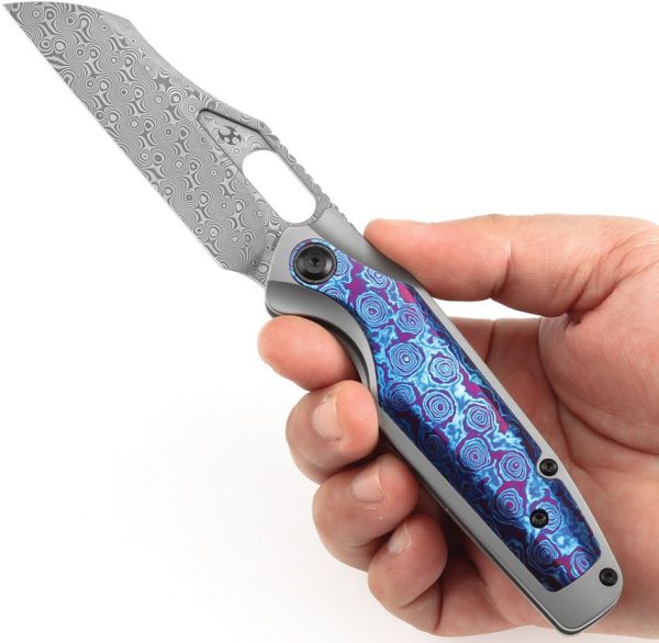 Kansept Tuckamore Framelock Damascus Timascus