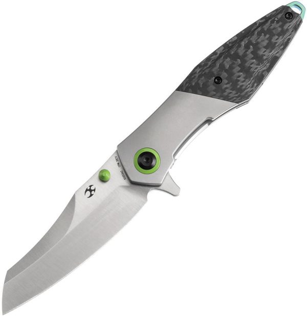Kansept Mistaken Framelock Carbon Fiber Gray Titanium