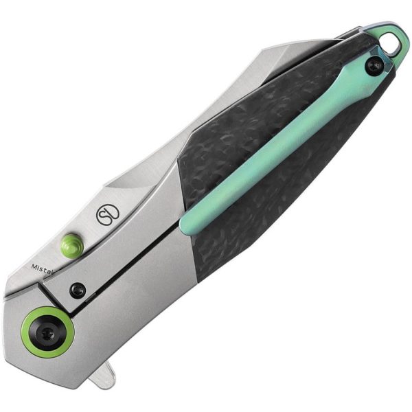 Kansept Mistaken Framelock Carbon Fiber Gray Titanium