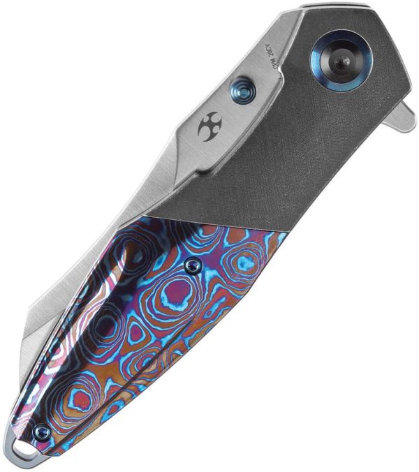 Kansept Mistaken Framelock Timascus Inlay
