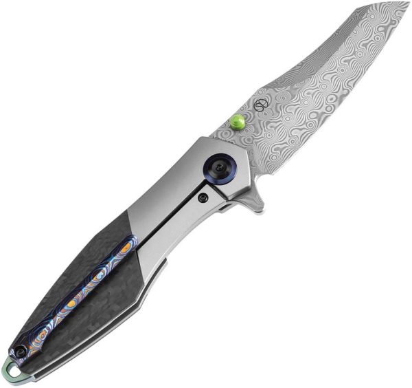 Kansept Mistaken Framelock Damascus Steel Blade