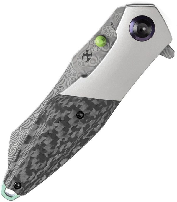 Kansept Mistaken Framelock Damascus Steel Blade