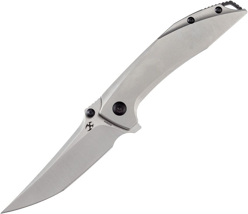 Kansept Knives Baku Linerlock Folding Knife 3.25" CPM S35VN Gray Titanium