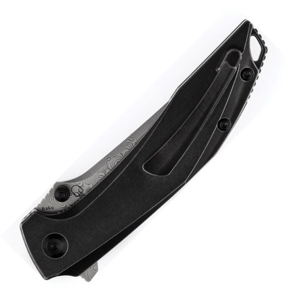 Kansept Baku Linerlock Damascus Black Titanium