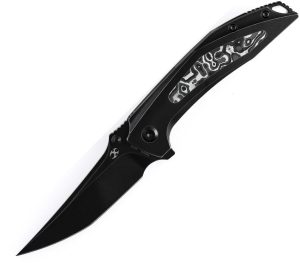Kansept Baku Linerlock Black/White Carbon Fiber