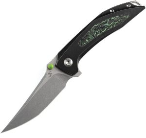 Kansept Baku Linerlock Black/Green Carbon Fiber