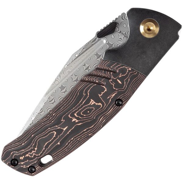 Kansept Hinterland Framelock Damascus Copper