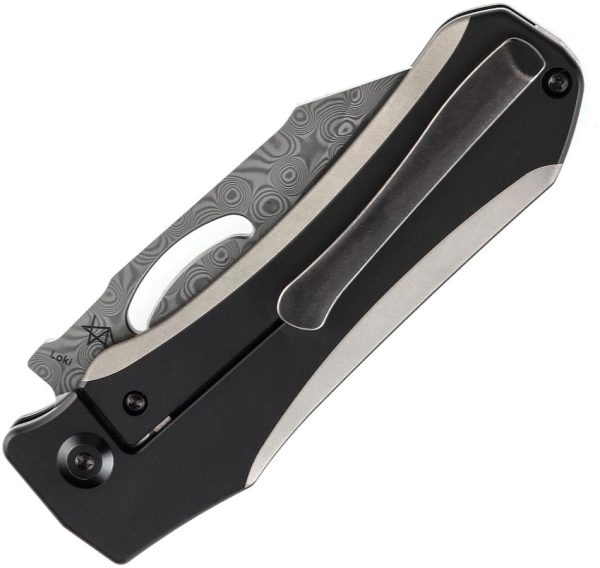 Kansept Loki Framelock Damascus - Black Titanium