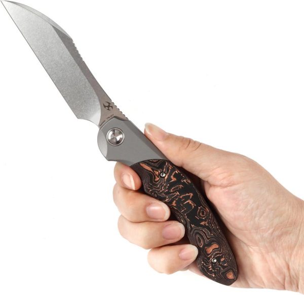 Kansept Cosmos Framelock Copper CF - Wharncliffe