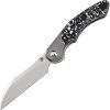 Kansept Cosmos Framelock Wht/Blk CF - Wharncliffe