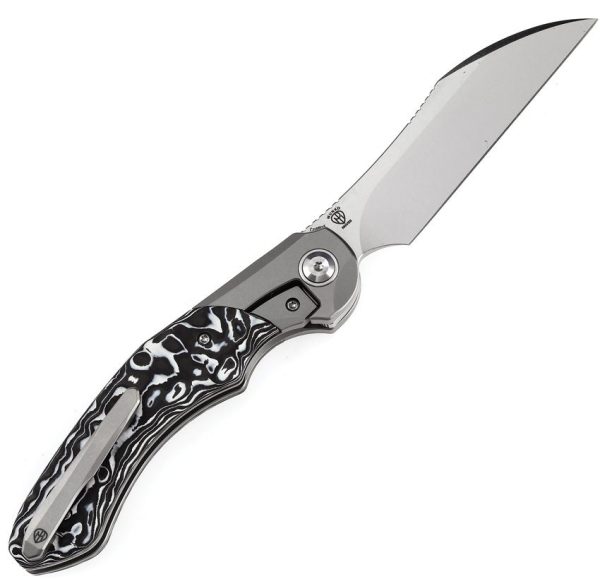 Kansept Cosmos Framelock Wht/Blk CF - Wharncliffe