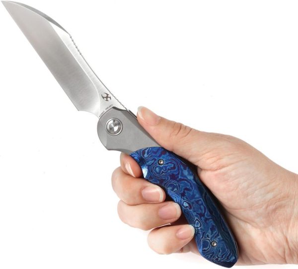 Kansept Cosmos Framelock Timascus - Wharncliffe