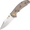 Kansept Rei Framelock Orange Peel Titanium CPM-20CV