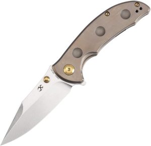 Kansept Rei Framelock Orange Peel Titanium CPM-20CV