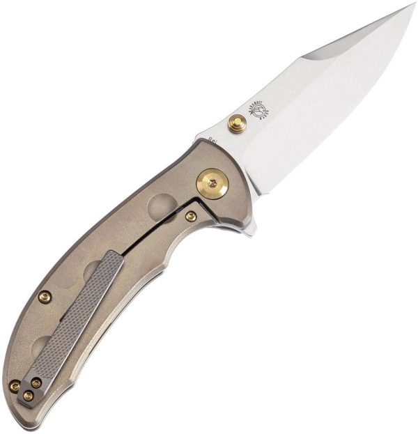 Kansept Rei Framelock Orange Peel Titanium CPM-20CV