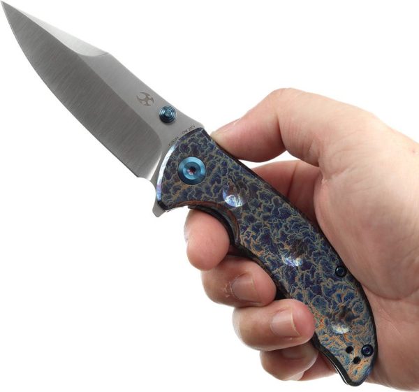 Kansept Rei Framelock Lightning Strike Anodized CPM-20CV