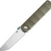 Kansept BTF Linerlock Tanto Green G10 CPM S35VN