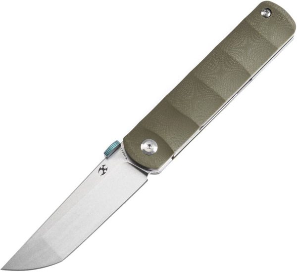 Kansept BTF Linerlock Tanto Green G10 CPM S35VN